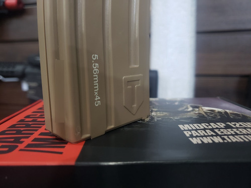 Imagem 2 de 3 de Airsoft Magazine Carregador M4 Mid Cap 120bbs Taitus Tan