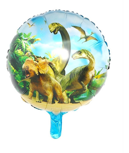 2 Globos Metalicos De 46 Cm Tema De Dinosaurios