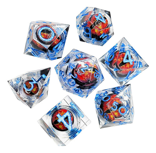 Juego De 7 Piezas De Dados De Ojo De Dragón Estilo B