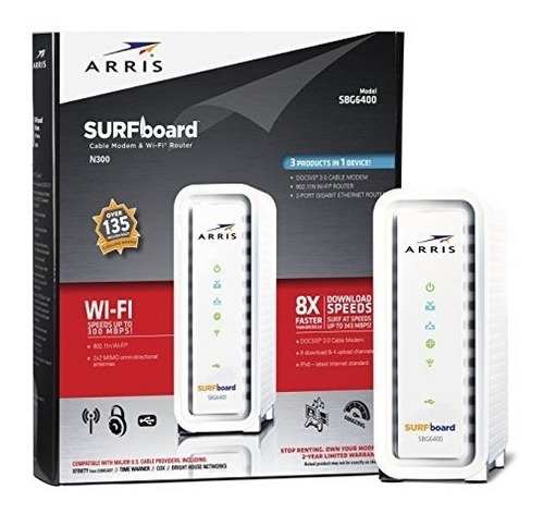 Arris Surfboard N300 Docsis 3.0 Enrutador De Módem Por Cable