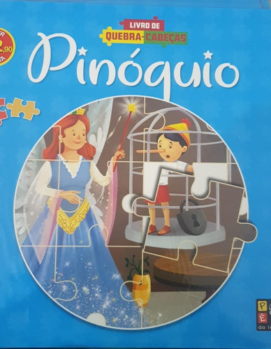 Pinóquio - livro de quebra-cabeças, de EDITORA PE DA LETRA. Editorial PÉ DA LETRA, capa mole em português, 2022