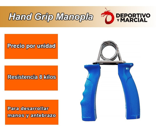 Imagen 4 de 8 de Hand Grip Ejercitador De Antebrazo Resorte P/mano Fuerza
