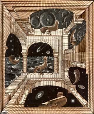 M. C. Escher - Otro Mundo - Lámina 45x30 Cm.
