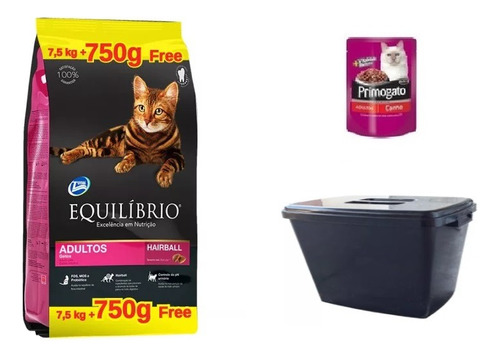 Alimento Equilibrio Gato 8,25k+contenedor Y Sachet