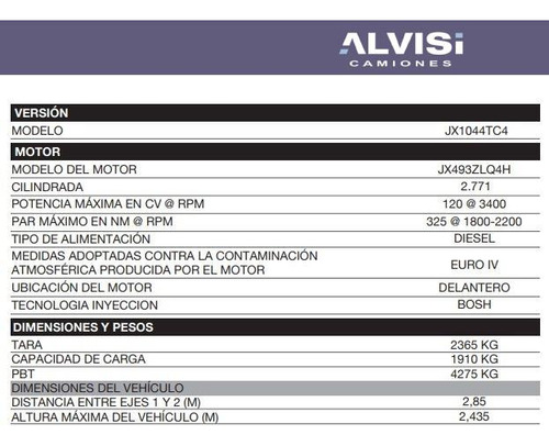 Jmc N822 N720 Con Caja Rueda Sencilla + Iva