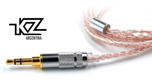 Cable Kz Shure Copper 3.5mm Pin B / Mmcx Reforzados Originales - Representante Oficial Kz