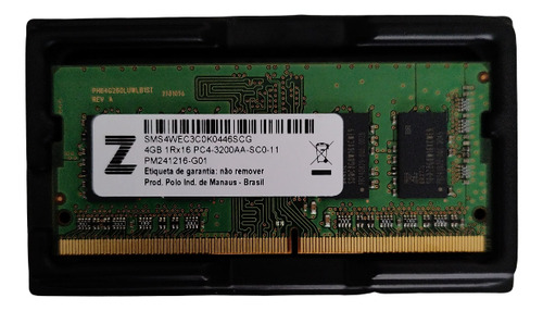 Memória Ram 4gb Ddr4 3200mhz Para Notebook Marca Z Nacional