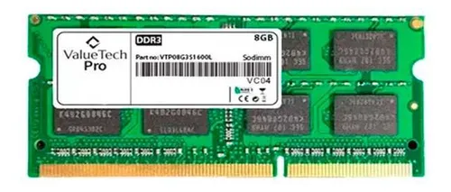 comprar Memoria Ram Valuetech Pro Ddr3 8gb 1600mhz Sodimm
