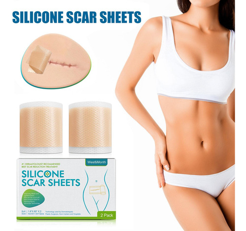 Greatideal Rollo De Cinta De Silicona For Cicatrices, 1.57