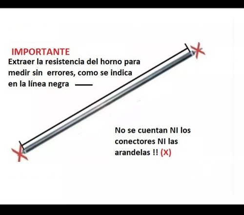 Resistencia Varilla Horno Eléctrico 46cm Pack X 4 Unidades