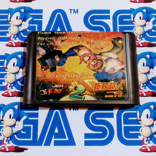 Cartucho De Sega Earth Worm Jim 2 (Usado)