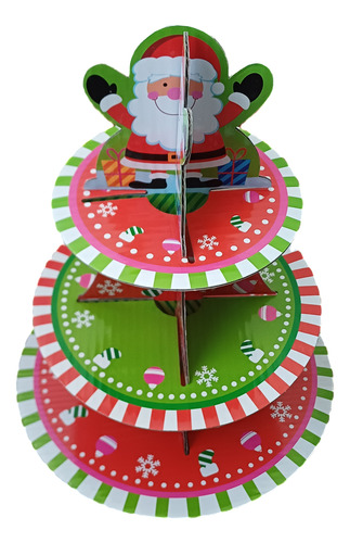Molde Antiadherente Cupcake Capsulas Y Stand Navideño