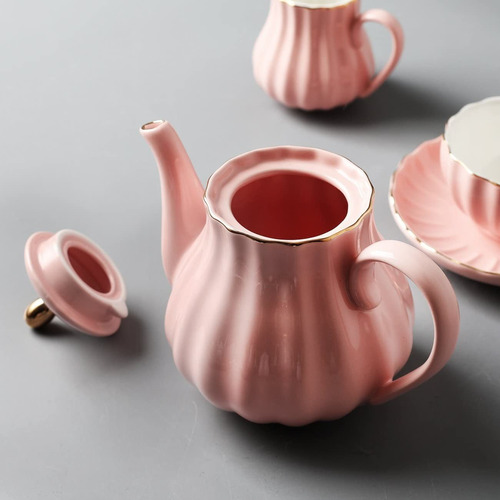 Juego De Té De Porcelana Royal Series, Tazas De 8 Oz De Serv