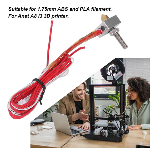 Mk8 Caliente Fin Extrusora Boquilla Kit De 0,4 Mm