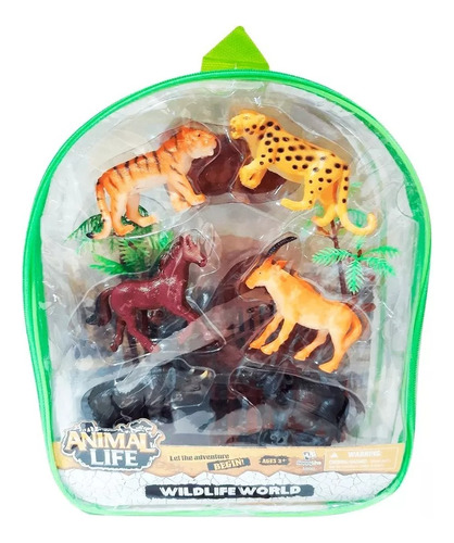 Animal Life X6 Set En Mochila Con Accesorios - Premium