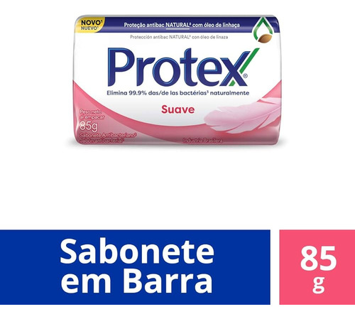 Kit C/24 Sabonete Em Barra Antibacteriano Protex Suave 85g