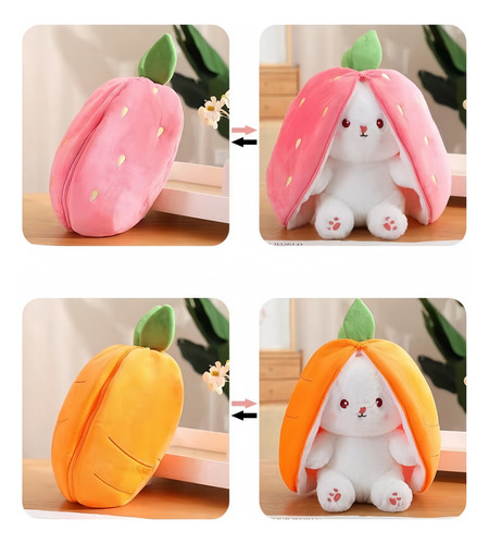 2 Muñecos De Peluche Con Forma De Conejo Con Forma De Fresa