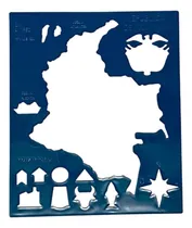 Comprar Plantilla Croquis Mapa Colombia