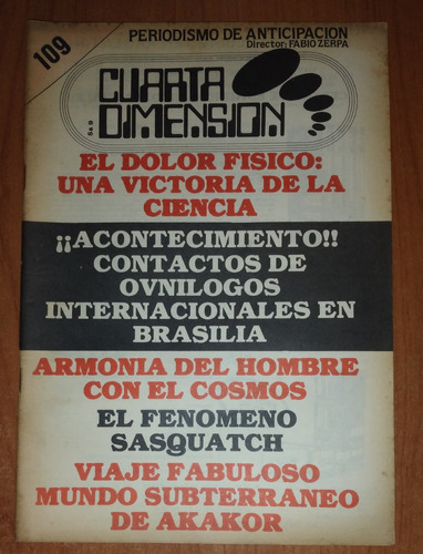 Revista Cuarta Dimensión N°109 Julio De 1983