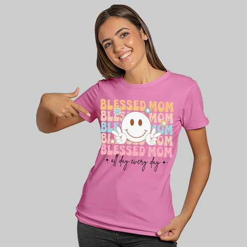 Playera Para Mamá Varios Colores Blessed Mom