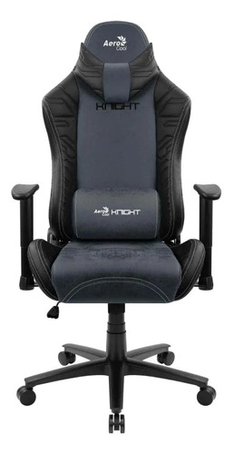 Silla de escritorio AeroCool Knight gamer ergonómica  steel blue con tapizado de cuero sintético y gamuza