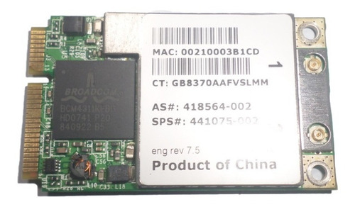 Placa Wifi Notebook Hp Pavilion Dv6750