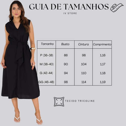 Vestido Midi Com Amarração Moda Estilo Casual