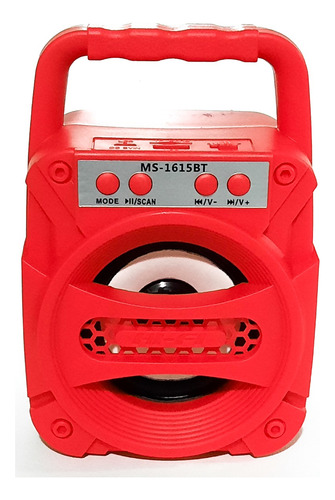 Bocina Bluetooth Radio Fm Recargable Usb Mp3 Tf Ms 1615bt