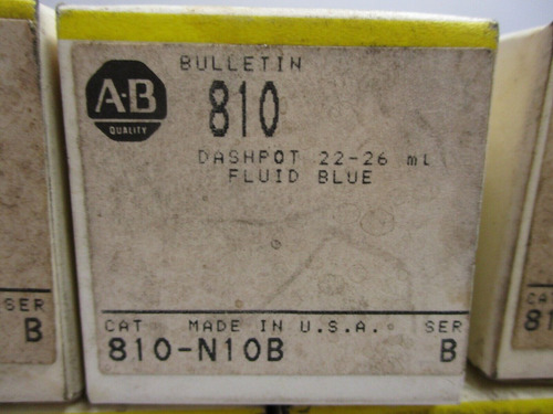 (1) Allen Bradley 810-n10b Ser. B Dashpot 22-26 Ml Flu Ddj
