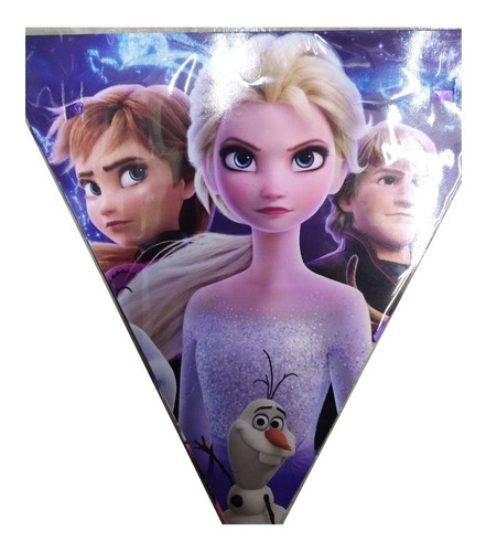 Princesa Fronzen Elsa Ana Set 10 Banderines Para 4 Mts Decor