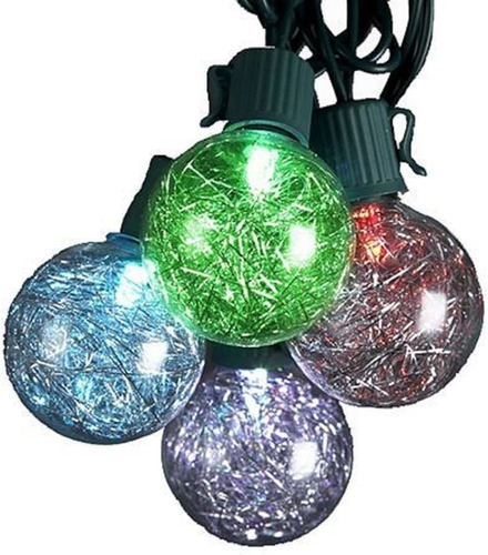 Kurt Adler Ul 10-light G40 Tinsel Bolas Led Juego De Luces  