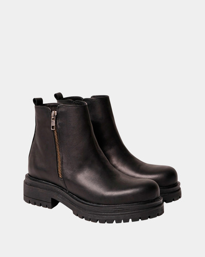 Borcegos Botas Botinetas Dama Cuero Vacuno Caña Baja Moda