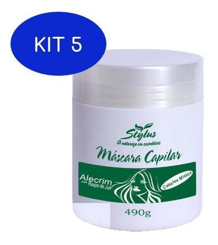 Kit 5 Máscara Alecrim Com Raspa De Juá Stylus 490g