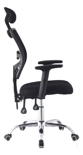 Imagen 3 de 4 de Silla Escritorio Ejecutiva Oficina Gerencial En Malla Negra