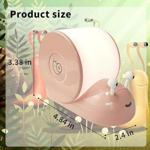 Luz Nocturna Caracol Usb Recargable Para Niños - Lampara Led