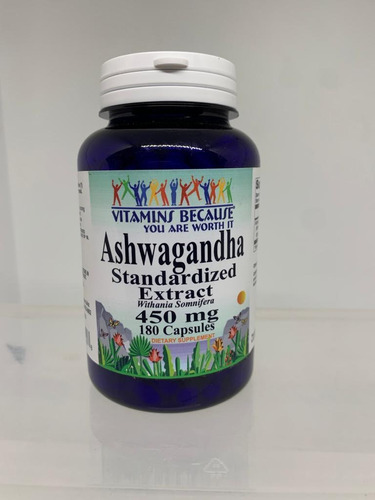 Ashwagandha 450mg - 180 Cap Vit. Because