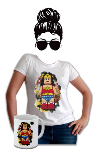 Camiseta  Mujer Maravilla Mujer Estampada Mug Gratis