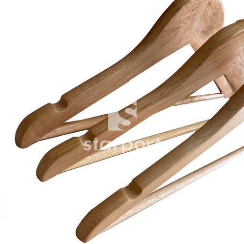 Imagen 7 de 10 de Perchas De Madera 1ra Calidad Infantiles Pack 50