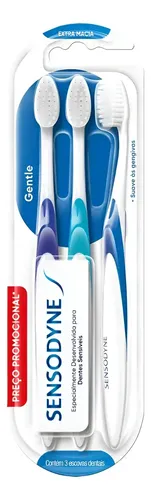 Kit Escova de Dente Cerdas Extra Macias e Limpeza Suave Sensodyne...