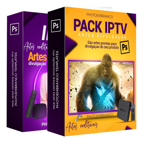 Pack Iptv, 100 Artes Editável Photoshop Psd, Para Divulgação