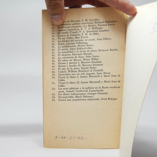 Las Tribulaciones Del Estudiante Törless R Musil 1970 B1 (Usado)