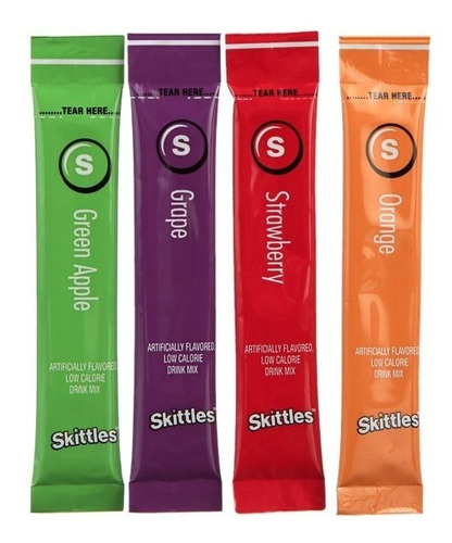 Bebida En Polvo Skittles Paquetes Individuales Sin Azúcar