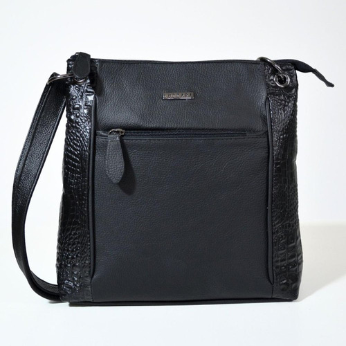 Bolsa Feminina Luzzara 1462  Couro Legitimo Preto