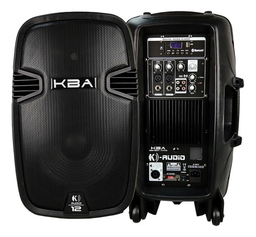 Caixa Som Ativa Kba12 Profissional Bluetooth 250w C/ Rodas