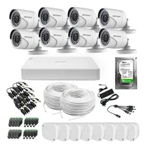 Comprar Kit 8 Camaras + Dvr Hikvision 2mp Fullhd + Disco 1tb