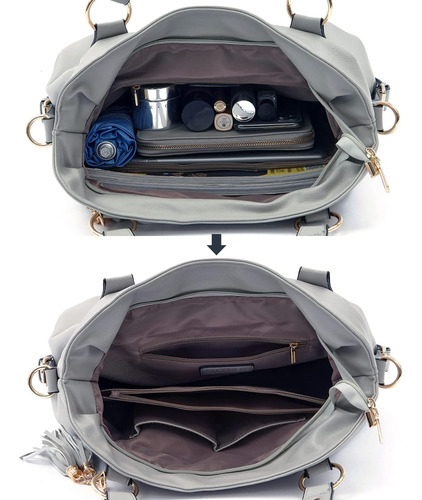 Set De Bolsos Y Carteras Quiyuer Para Mujer Tote Bandbags La