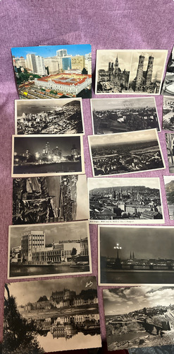 Tarjeta Postal Sellos De Europa 21 Tarjetas Postales Antigua (Usado)