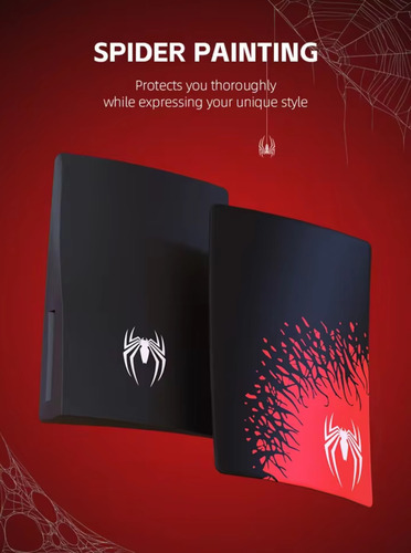 Carcasa Cubierta Ps5 Fat Disco Edición Spiderman + Regalo Rojo Ps5 Fat Skin Spiderman