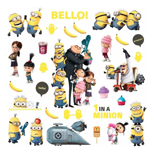 Vinilo Decorativo Pared [0d26qgvq] Minions 2