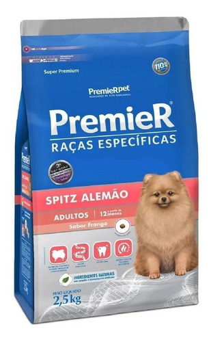 Ração Premier Spitz Alemão Adulto Raças Específicas 2,5kg